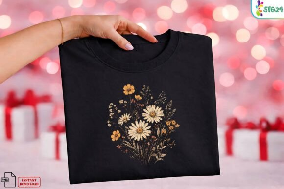 Download Vintage Daisy Wildflower Bouquet PNG - Premium Resources